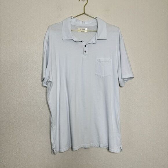 M. Singer Golf Polo Shirt Mens Size 2XL Light Blue Made in USA $145 Classic Fit - Picture 2 of 12